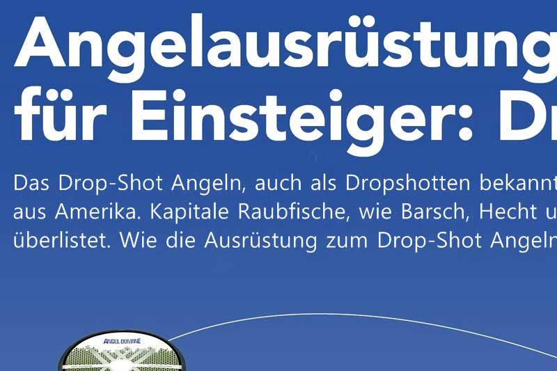 Angelausrüstung für Einsteiger: Drop-Shot