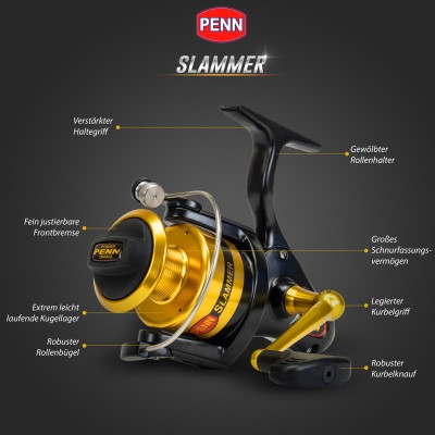 Penn Slammer 460, 220m/ 0,35mm - 4,60:1 - 520g