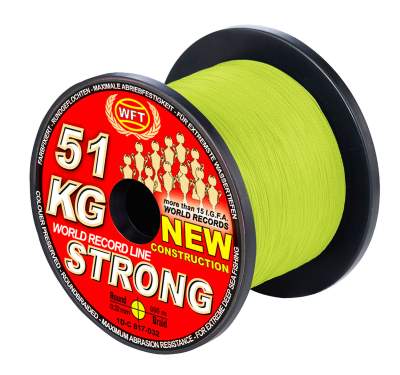 WFT New 22KG Strong chartreuse 600m0,18mm, chartreuse - TK22kg - 0,18mm - 600m