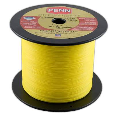 Penn International Braid 020YE, 1800m - 0,2mm - hi-vis yellow - 21,1kg