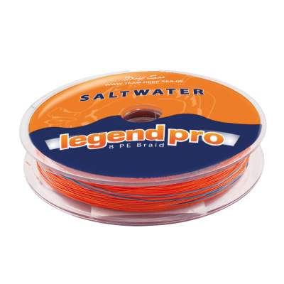 Team Deep Sea Saltwater Legend Pro, 8 PE Braid 300 020, 300m - 0,20mm - orange/darkblue - 18,65kg