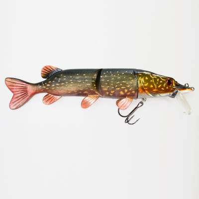Westin Mike the Pike Real Swimbait Low Floating Metal Pike 28cm 185g, 28cm - Metal Pike - 185g