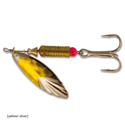 Roy Fishers Longblade Spinner 9 Y/S, - 9cm - yellow/silver - 11g - Gr.4 - 1Stück