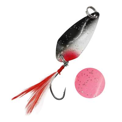 Troutlook Forellenkelle Spoon im Federkleid, 2,7g - red dotted/black/white