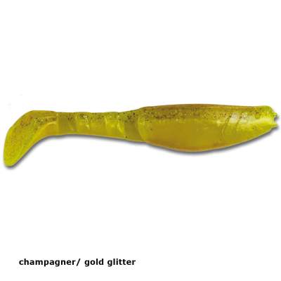Angel Domäne Gummifische Action Shads 10cm 3er Pack champagner/gold glitter, - 8,5cm - champagner/gold glitter - 3Stück