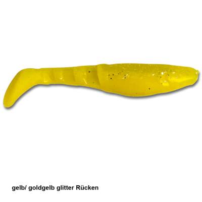 Angel Domäne Gummifische Action Shads 5cm 8er Pack gelb/goldgelb glitter 5,0cm - gelb/goldgelb glitter Rü - 8Stück