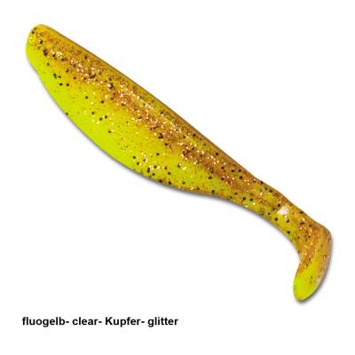 Relax Kopyto River FCKG, - 14cm - fluogelb-clear-kupfer-glitter - 3Stück