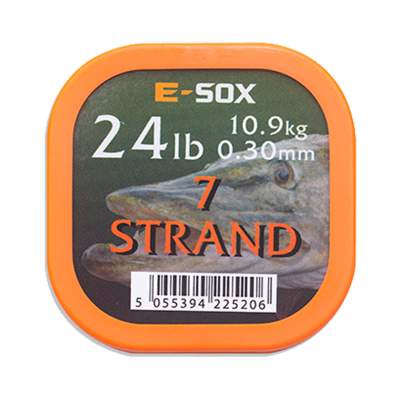 Drennan E-SOX 7-Strand Pike Wire Stahlvorfach, 15m, 10,90kg, 24lb, 0,31mm, bronze