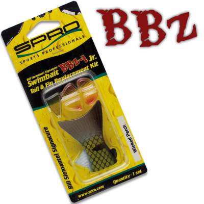 SPRO BBZ-1 Swimbait Fins & Tail replacements Set 18 Wicked Perch, - 18cm - Wicked Perch