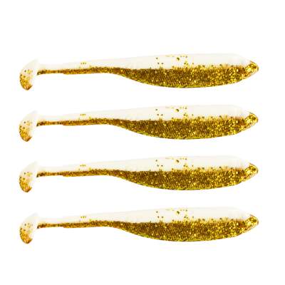 Fox Rage Tiddler Fast Gummifisch 12cm Gold Glitter, 12cm - Gold Glitter - 4Stück