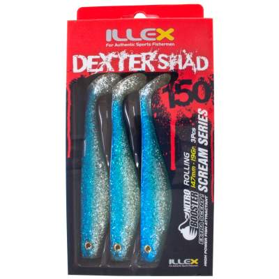Illex Dexter Shad 150 Gummifisch Blue Herring 15cm - Blue Herring - 3Stück