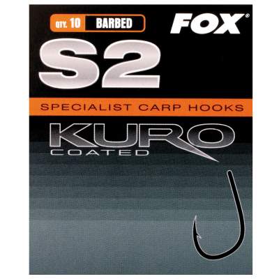 Fox Karpfenhaken S2 Kuro Hook Size 2 barbed, - Gr.2