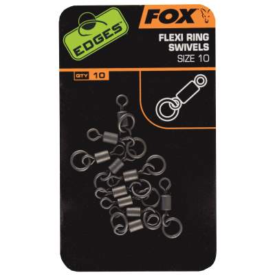 Fox Edges Flexi Ring Swivels Gr. 10, 10Stück