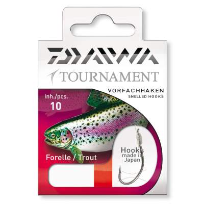 Daiwa Tournament Forellenhaken Gr. 4, 60cm - Gr.4 - 0,25mm - 10Stück