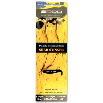 SPRO Pike Fighter Shad Wire Stinger (Angstdrilling) 9cm, - 9cm