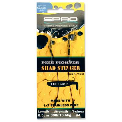 SPRO Pike Fighter Shad Wire Twinex Stinger (Angstdrilling) 8,5cm, - 8,5cm