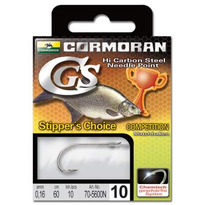 Cormoran Gebundene Haken CGS Stippers Match 5600N 12 60cm - Gr.12 - 0,14mm - 10Stück