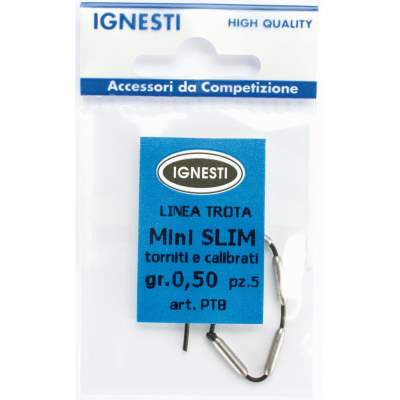 Ignesti Blei auf Silikonschlauch Mini-Slim 05, Ignesti Blei auf Silikonschlauch Mini-Slim, 0,5gr., 5 Stück
