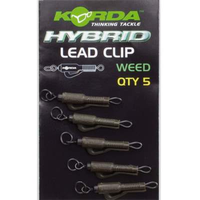 Korda Hybrid Lead Clips, Weed - 8Stück