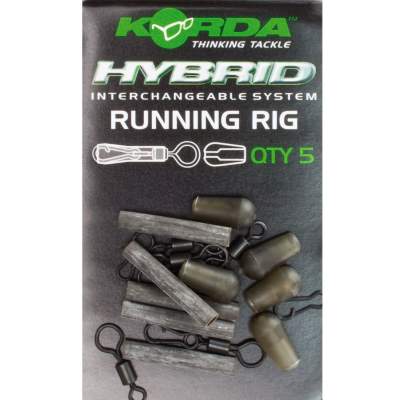 Korda Running Rig 5 Kits, Weedy Green - 5Stück