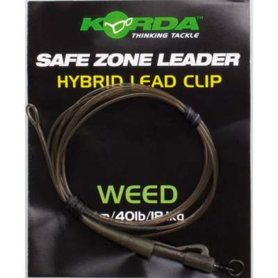 Korda Dark Matter Leader Hybrid Lead Clip 1m - Weedy Green - TK40lb
