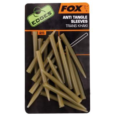 Fox Edges Anti Tangle Sleeves Trans Khaki khaki - 25Stück