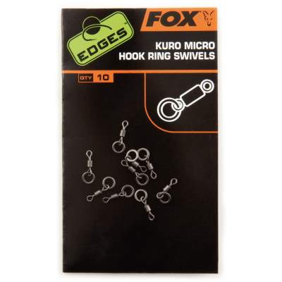 Fox Edges Kuro micro hook ring swivels x 10, 10Stück
