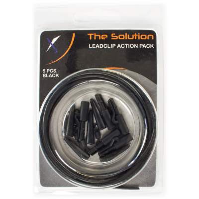 The Solution Leadclip Action Pack mit Einhängeclips für Bleie 16 Teile schwarz, 16 Stück