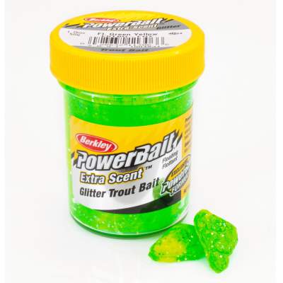 Berkley Powerbait Glitter Fluo Green Yellow, Fluo Green Yellow - 50g
