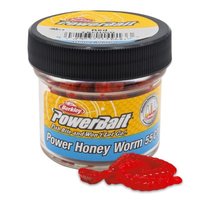 Berkley Powerbait Power Honey Maggot Bienenmaden rot, rot - 55Stück