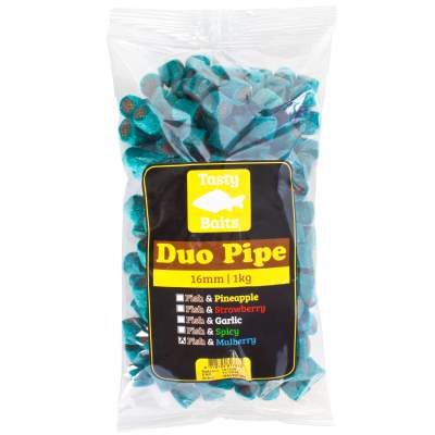 Tasty Baits Duo Pipe Pellets 16mm 1kg Mulberry/Fish, Tasty Baits Duo Pipe 16mm 1kg Mulberry/Fish