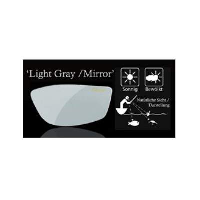 Gamakatsu G-Glasses Polarisationsbrille (über der Brille tragbar) Light Gray White Mirror, - Light Gray White Mirror