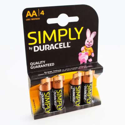 Duracell Batterie 4er Blister Duracell Simply AA Mignon, Batterie 4er Blister Duracell Simply AA Mignon