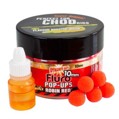 Dynamite Baits Robin Red Fluro Pop- Up Boilies 10mm + Booster, Robin Red - 10mm