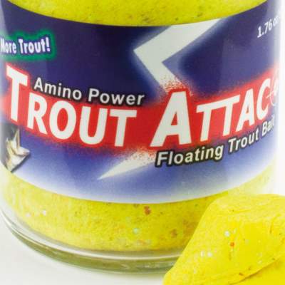Top Secret Amino Trout Attac Forellenteig schwimmend Yellow Flash Yellow - 50g