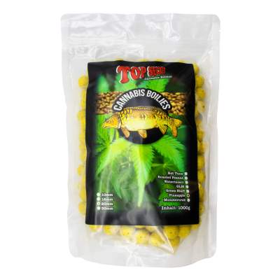 Top Secret Cannabis-Edition Boilies ummantelt, Pineapple 20mm gelb 1kg