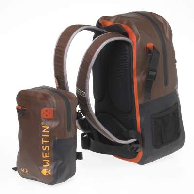 Westin W6 Wading Backpack & Chestpack, 45x26x16cm - Grizzly Brown/Black