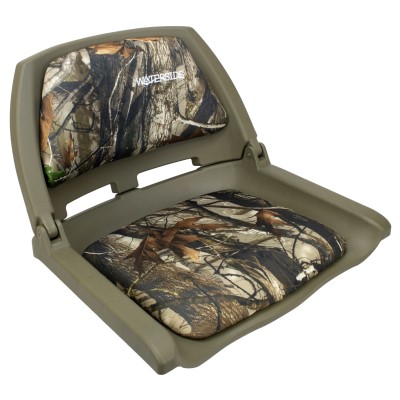 Waterside Captain Deluxe Allwetter Bootssitz mit Polster(Boat Seat), realtree/camou