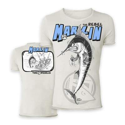 Hotspot Design The Rebels Collection T-Shirt Marlin Gr. L, weiß - Gr.L - 1Stück