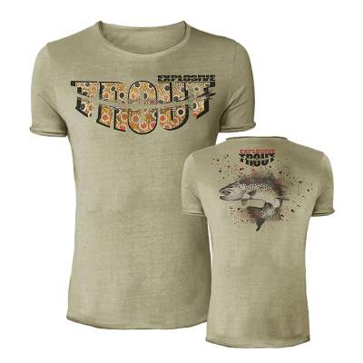 Hotspot Design Vintage T-Shirt Trout Explosive - Size XXL