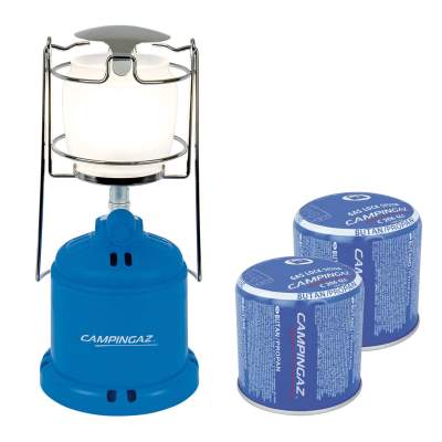 Campingaz Camping 206L Gaslampe Bundle inklusive 2x C206 Gaskartusche,