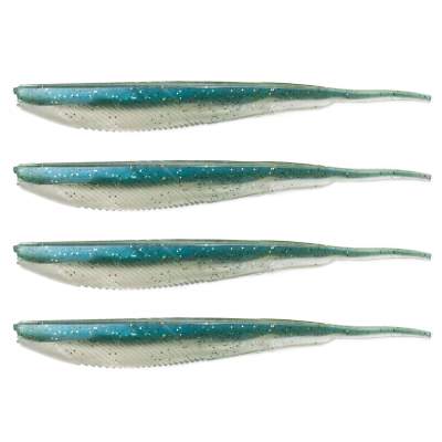 Angel Domäne Action Shad Pin-Tail, 14,5cm, Pearl Black Glitter 4er Pack 14,5cm - Pearl Black Glitter - 4 Stück