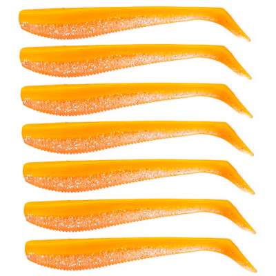 Angel Domäne Low Action Shad, 11,0cm, Clearglitter Orange 7er Pack, 11,0cm - Clearglitter Orange - 7Stück