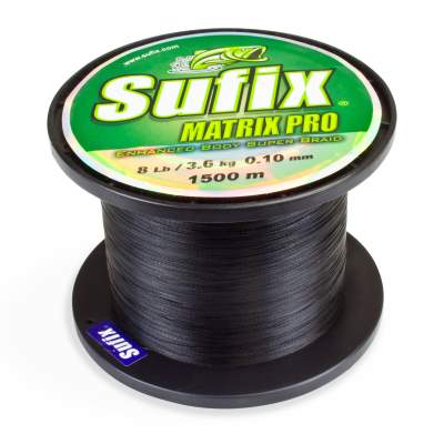 Sufix Matrix Pro black Braid, 1500m - black - TK3,6kg