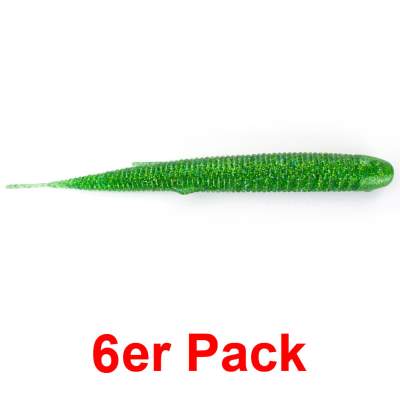 Angel Domäne Finesse Stick Fish, 11,0cm, Mystic Green Glitter 6er Pack, 11cm - Mystic Green Glitter - 6Stück