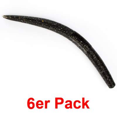 Angel Domäne XH Finesse Worm, 13,0cm, Smoke Glitter 6er Pack, 13cm - Smoke Glitter - 6Stück