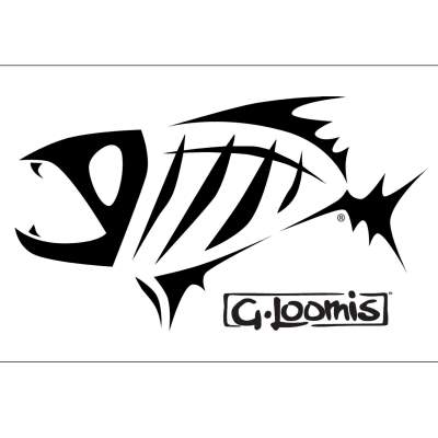 G-LOOMIS Logo Aufkleber, - schwarz/transparent - 10,5 x 6,0cm