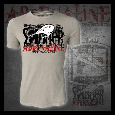 Hotspot Design T-Shirt Spinner Adrenaline Gr. L grey - Gr.L - 1Stück