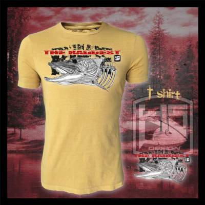 Hotspot Design T-Shirt Pike The Baddest Gr. XXL yellow - Gr.XXL - 1Stück