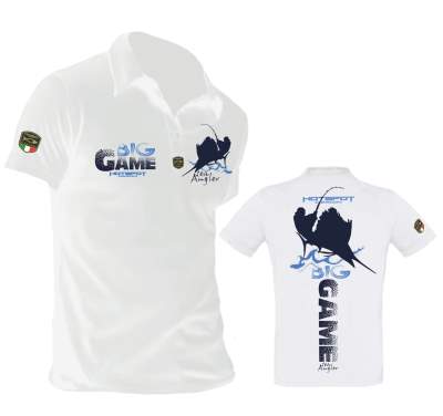 Hotspot Design Polo Shirt Big Game Gr. L, white - Gr.L - 1Stück